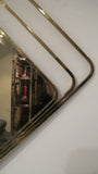 Geometric Italian mid century Brass Wall Mirror