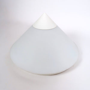 Pair of large Italian cone ceiling lights suitable for ceiling or wall.