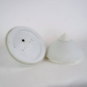 Pair of large Italian cone ceiling lights suitable for ceiling or wall.