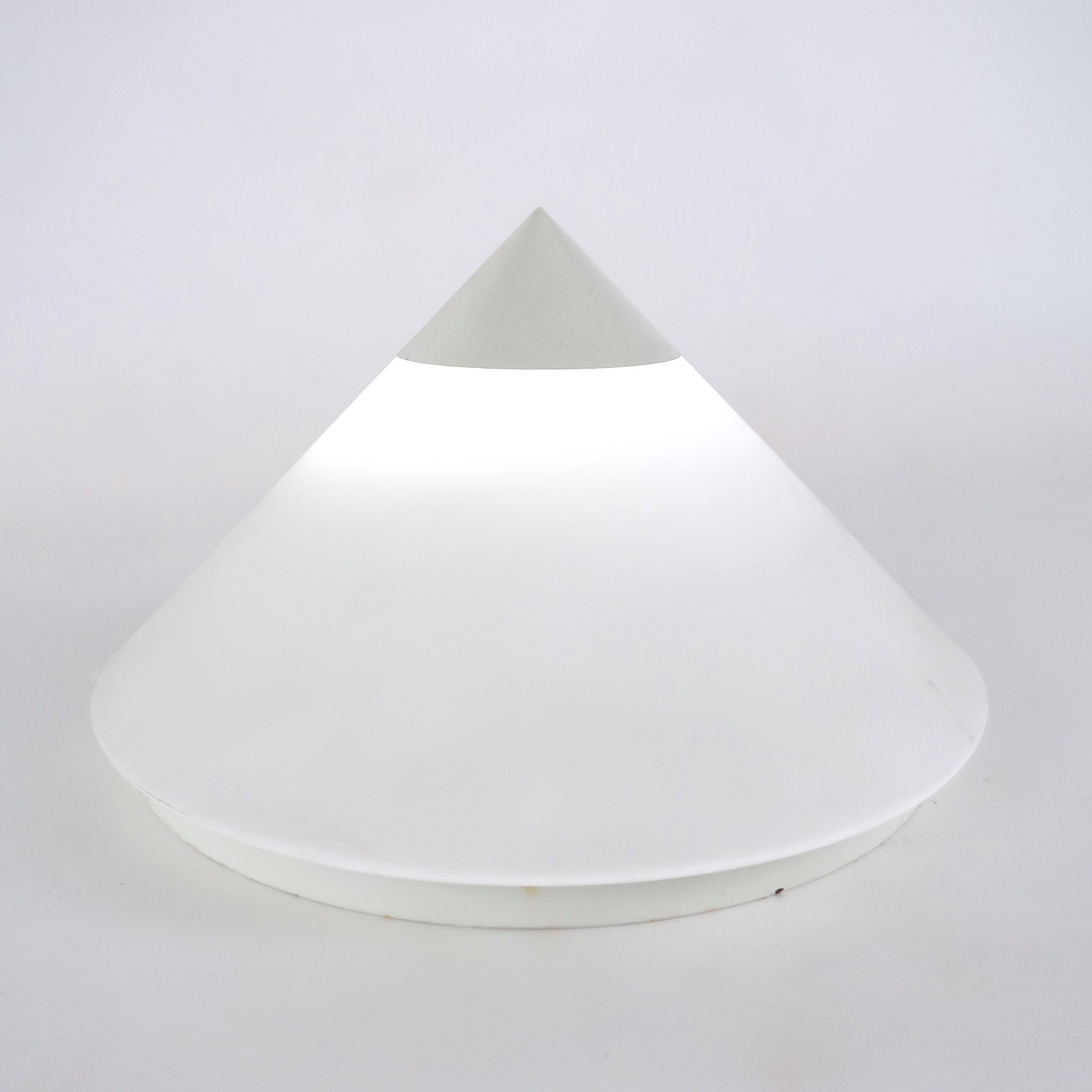 Pair of large Italian cone ceiling lights suitable for ceiling or wall.