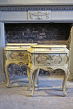X Pair of Venitian hand painted bedside tables