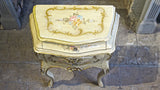 X Pair of Venitian hand painted bedside tables