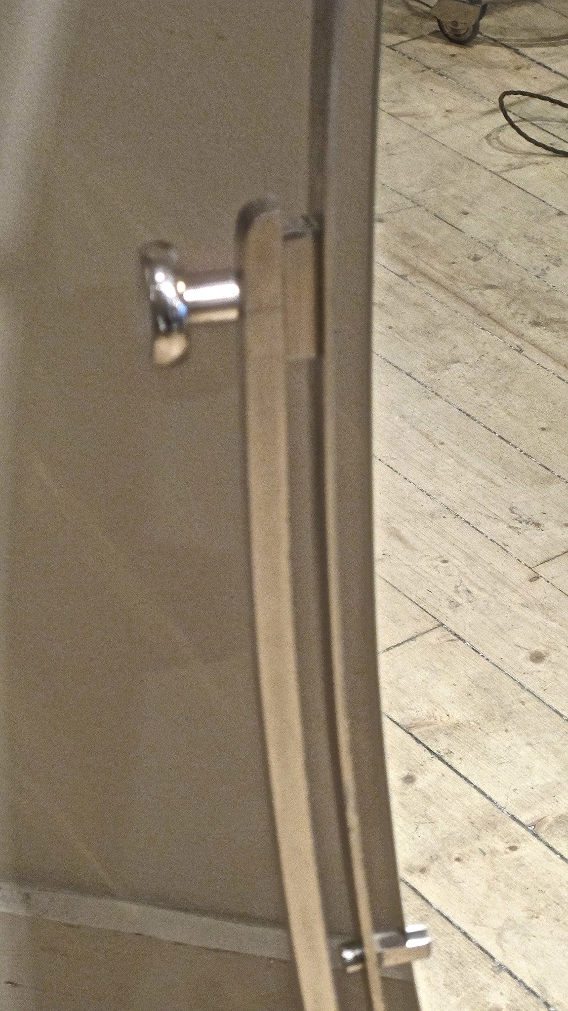 X Italian mid century free standing cheval mirror .