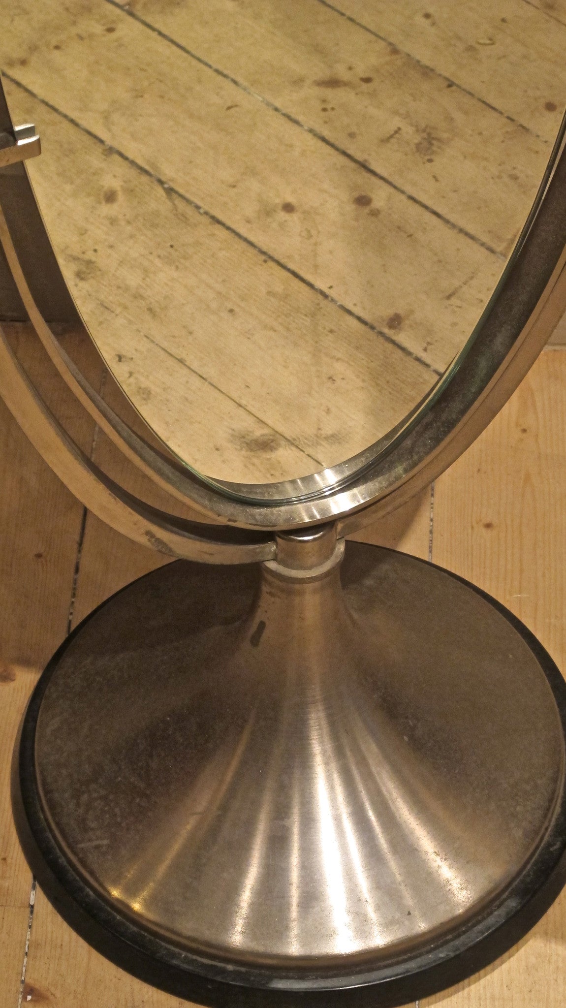 X Italian mid century free standing cheval mirror .