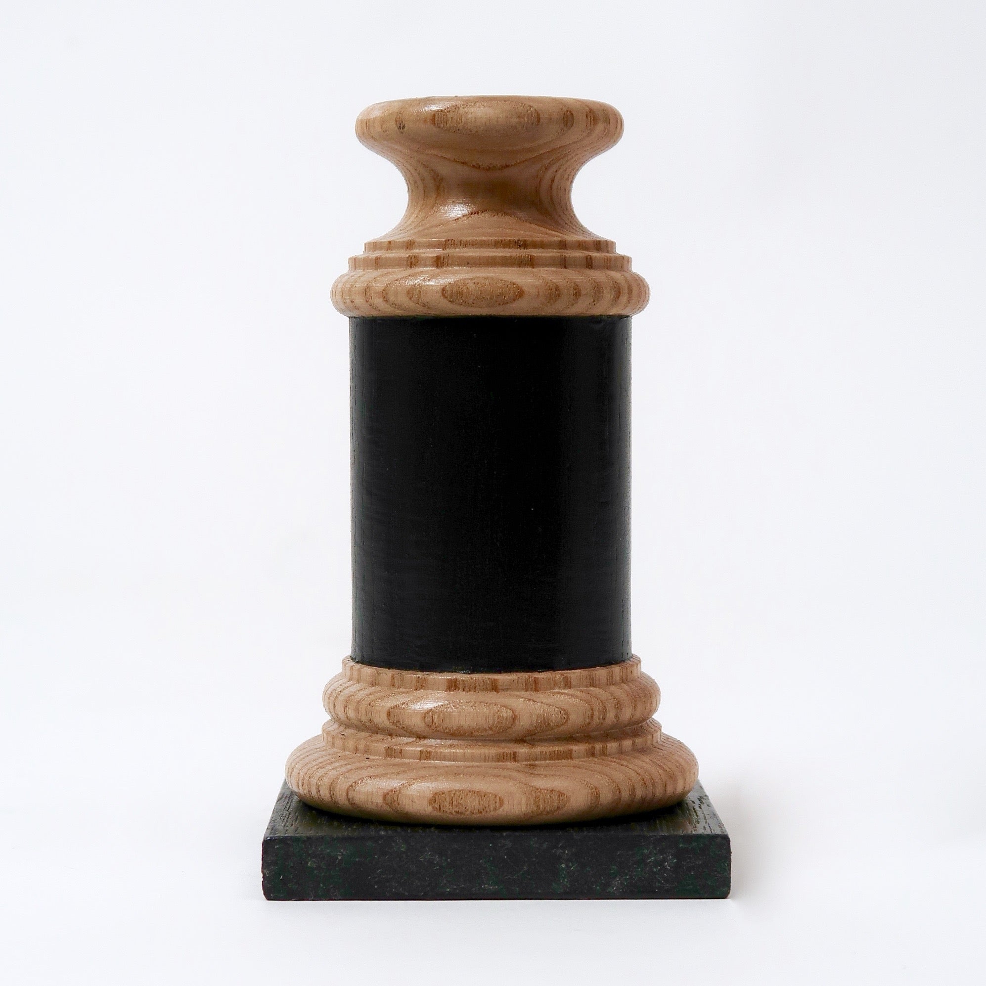 Ebonised, hand turned wood display base.