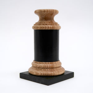 Ebonised, hand turned wood display base.