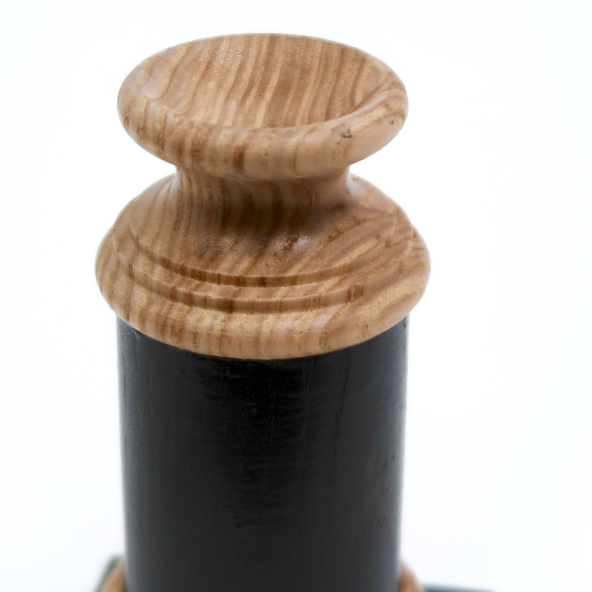 Ebonised, hand turned wood display base.