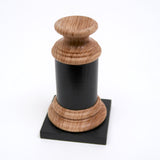 Ebonised, hand turned wood display base.
