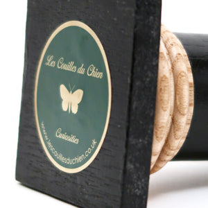 Ebonised, hand turned wood display base.
