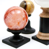Hand turned and ebonised wood display stand.