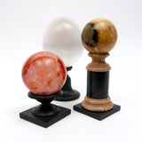 Ebonised, hand turned wood display base.