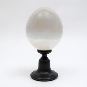 Hand turned and ebonised wood display stand.