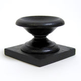Hand turned and ebonised wood display stand.