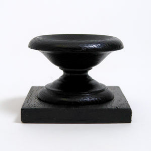 Hand turned and ebonised wood display stand.