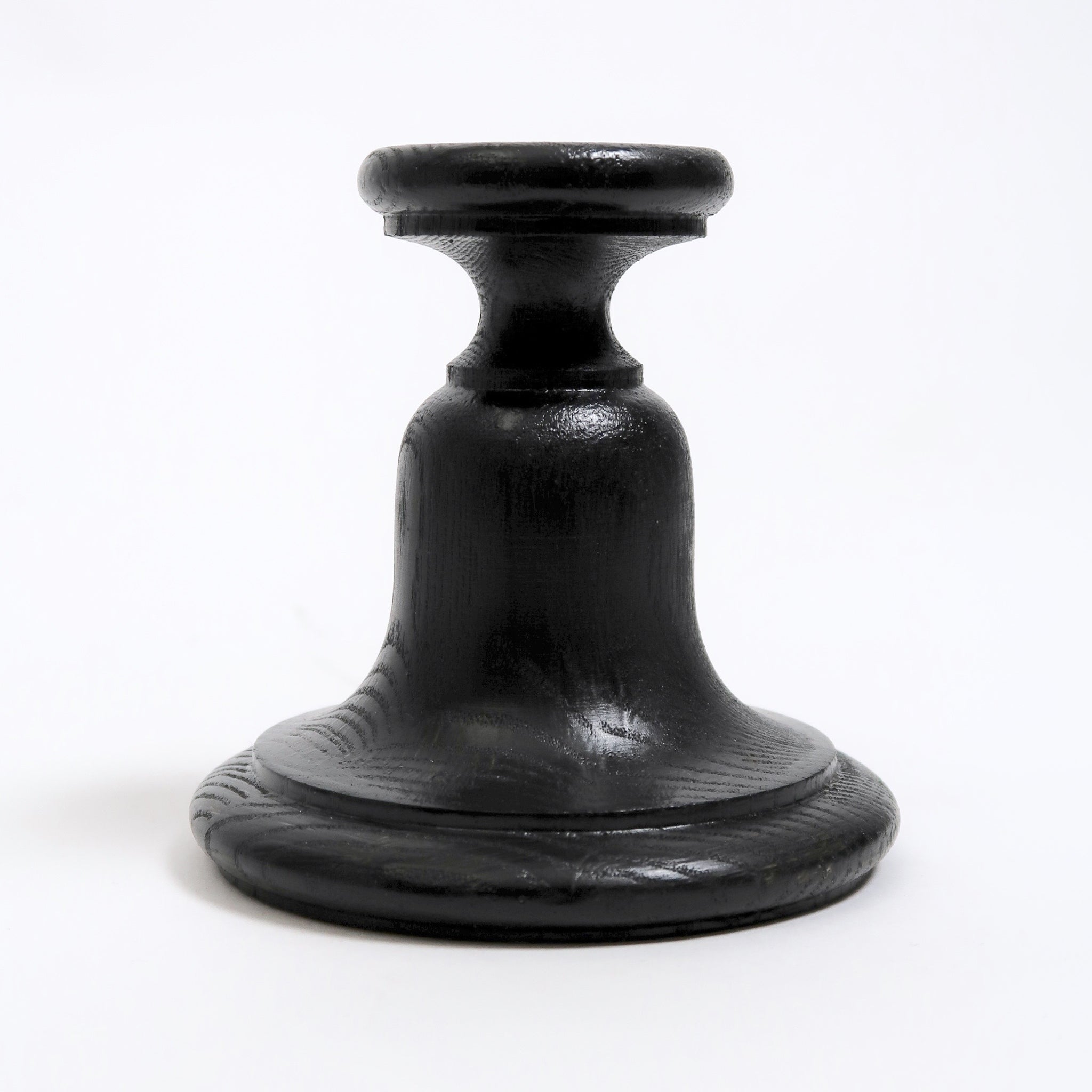 Hand turned and ebonised wood display stand.