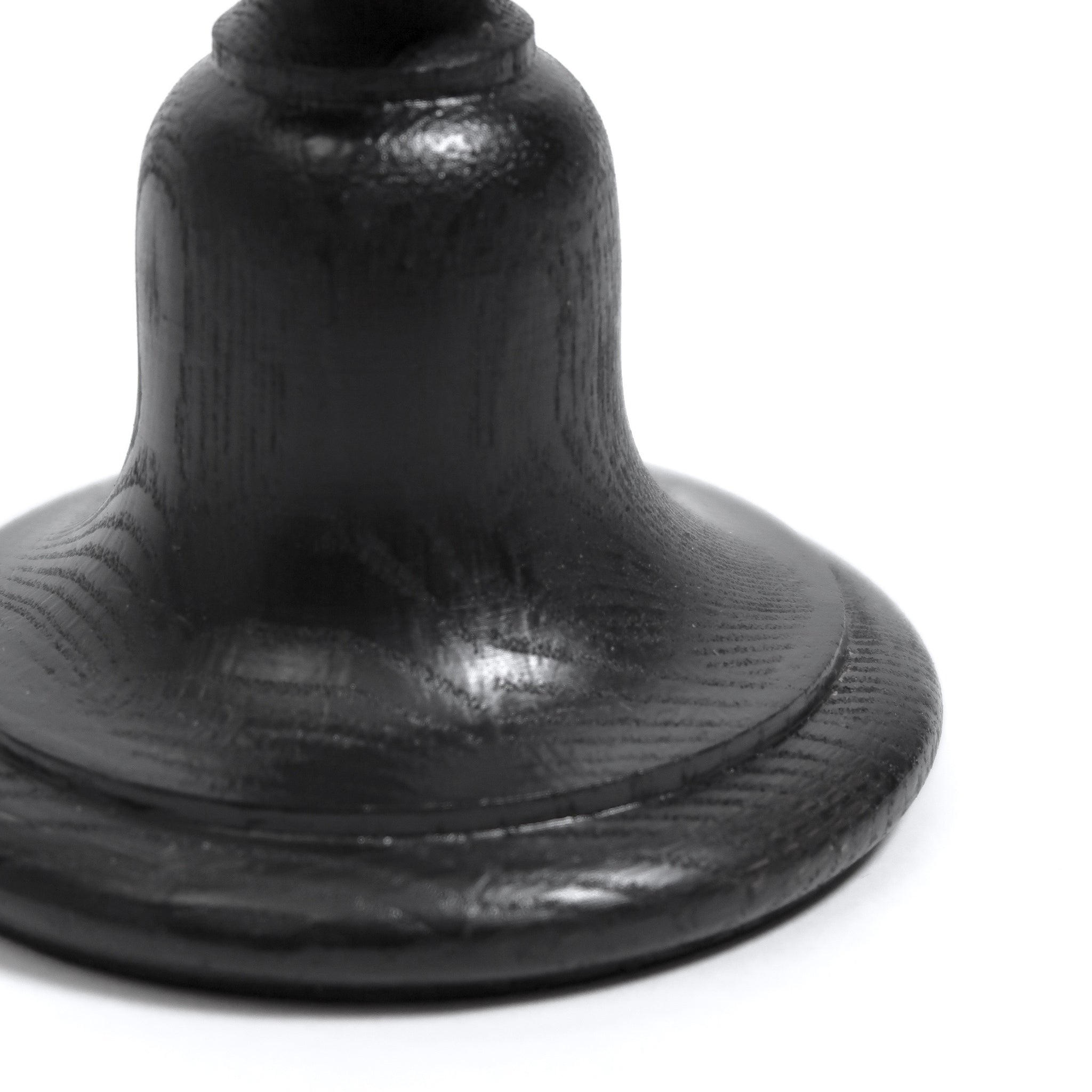 Hand turned and ebonised wood display stand.