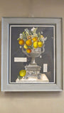 X Pair of classical Italian Collage`s  in original hand finished grey frames.