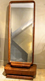 X A stunning art deco cheval mirror .