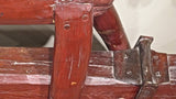 X A charming naive rocking horse with a deep red patina. Fully restored and in perfect order.