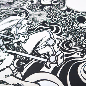 Extremely rare psychedelic poster by Irish artist Jim Fitzpatrick .
