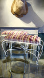 X Pair of italian 1950s upholstered Benches