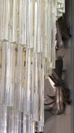 X  Huge spiral Venini crystal Chandelier