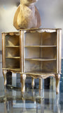 X Pair of gilded florentine Corner cabinet circa 1960
