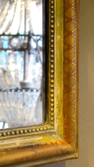 X 19th Century French Gilded Mercury Mirror