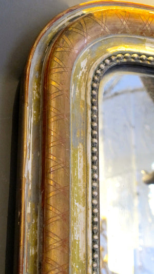 X 19th Century French Gilded Mercury Mirror