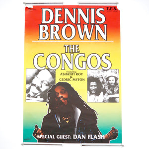 Original Dennis brown and the Congos tour poster .