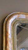 X Large Louis Philippe Silver and Gold Banded Mirror