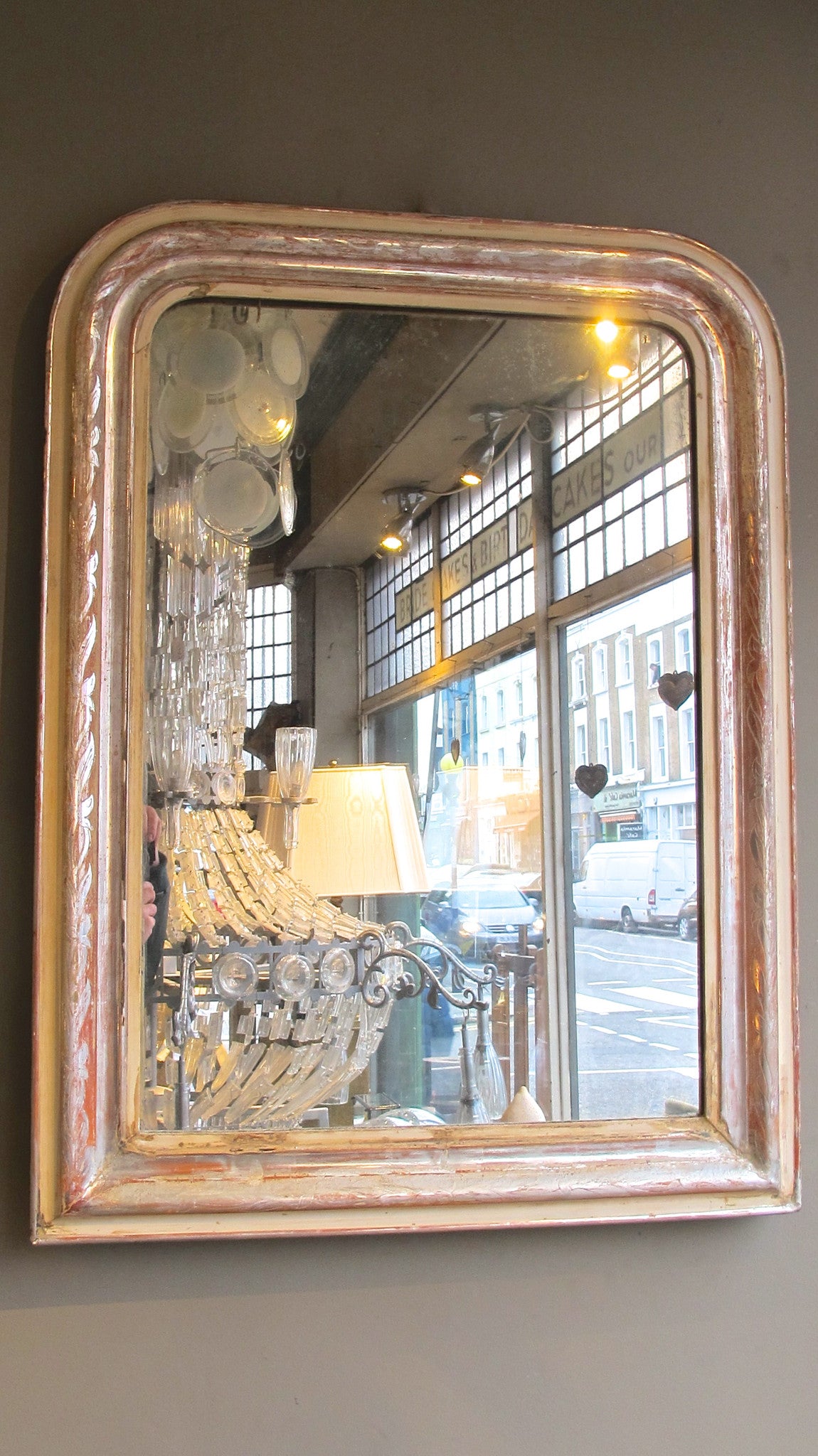 X Large Louis Philippe Silver and Gold Mirror