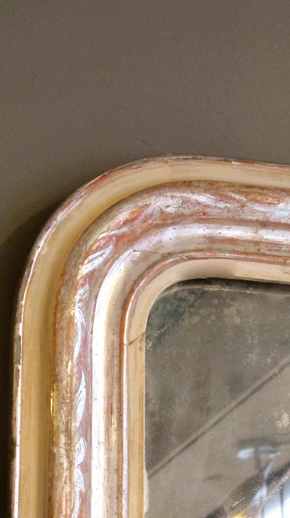 X Large Louis Philippe Silver and Gold Mirror