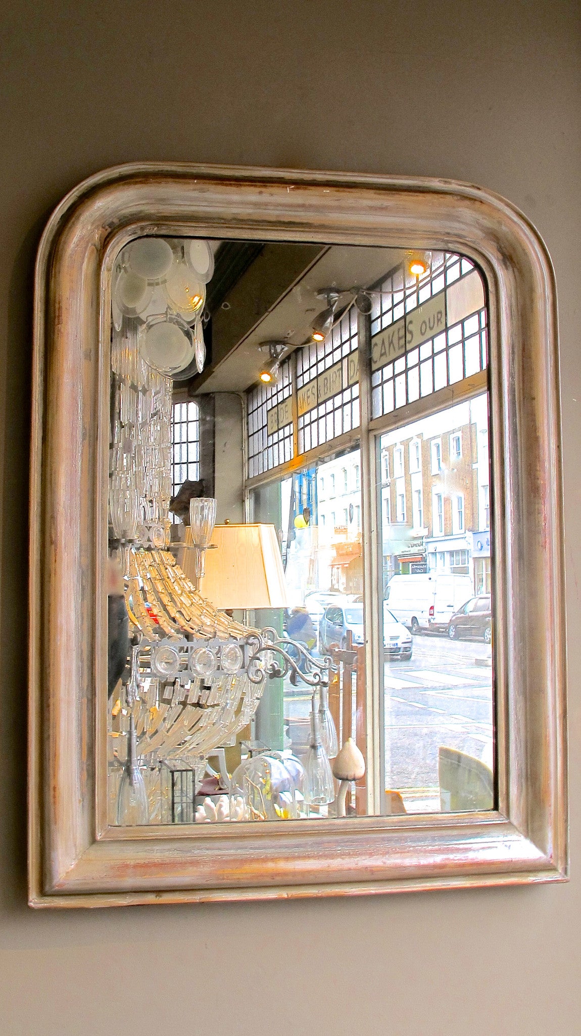 X Large Louis Philippe Silver and Gilt Mirror