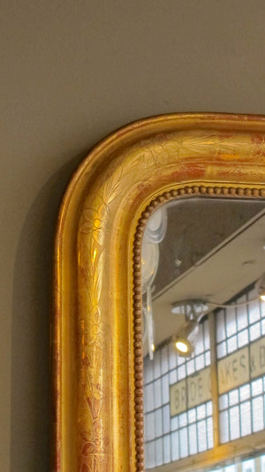 Large Louis Philippe Style Gold  Mirror.