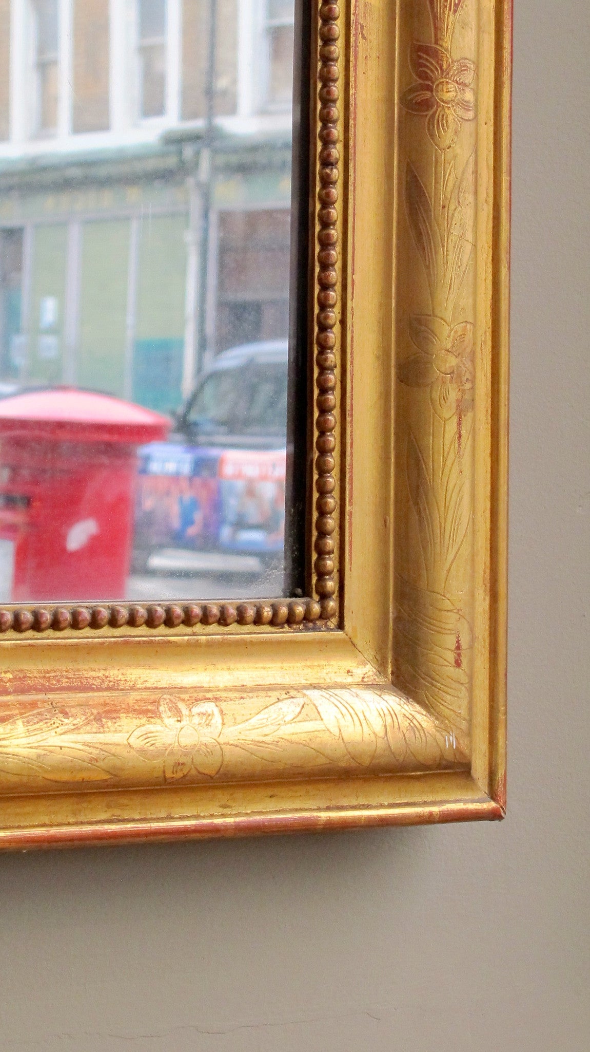 Large Louis Philippe Style Gold  Mirror.