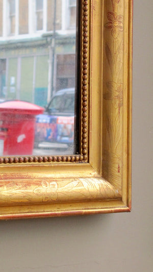 Large Louis Philippe Style Gold  Mirror.