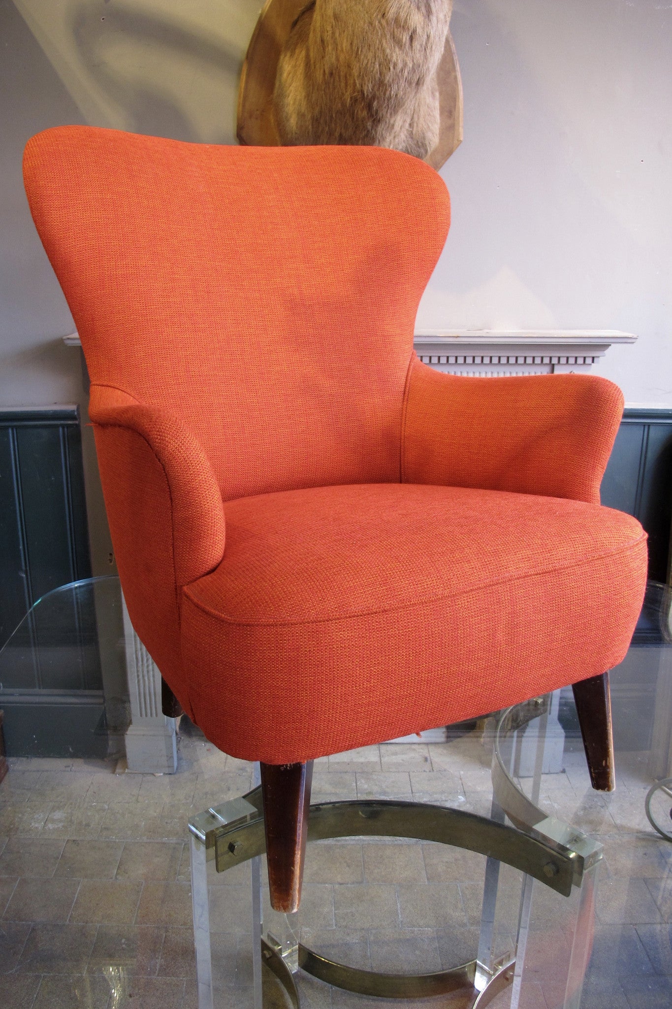Pair of Red Lounge Chairs