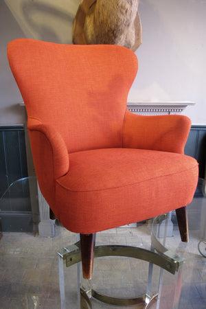 Pair of Red Lounge Chairs