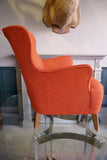 Pair of Red Lounge Chairs