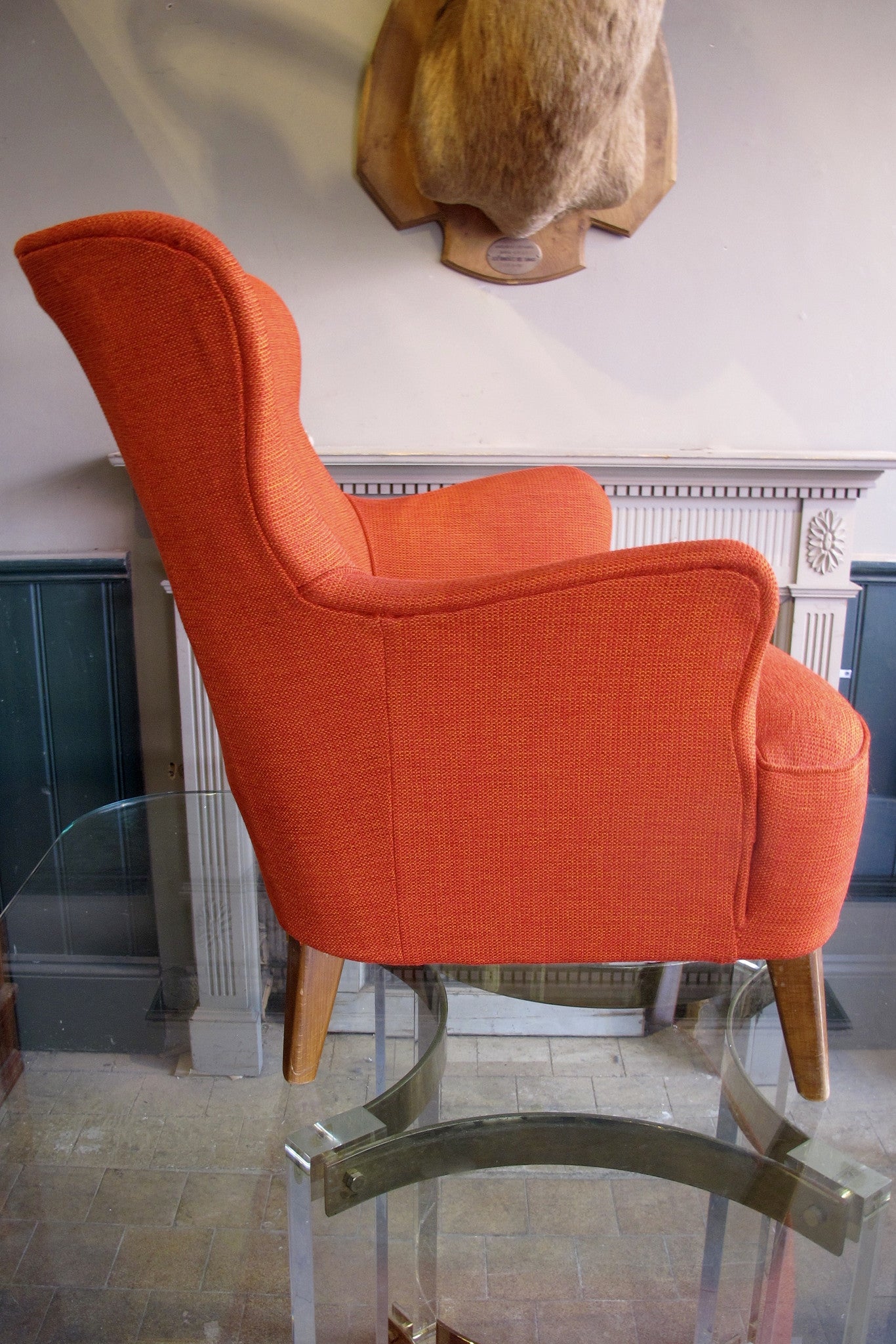 Pair of Red Lounge Chairs