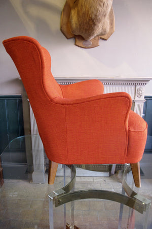 Pair of Red Lounge Chairs