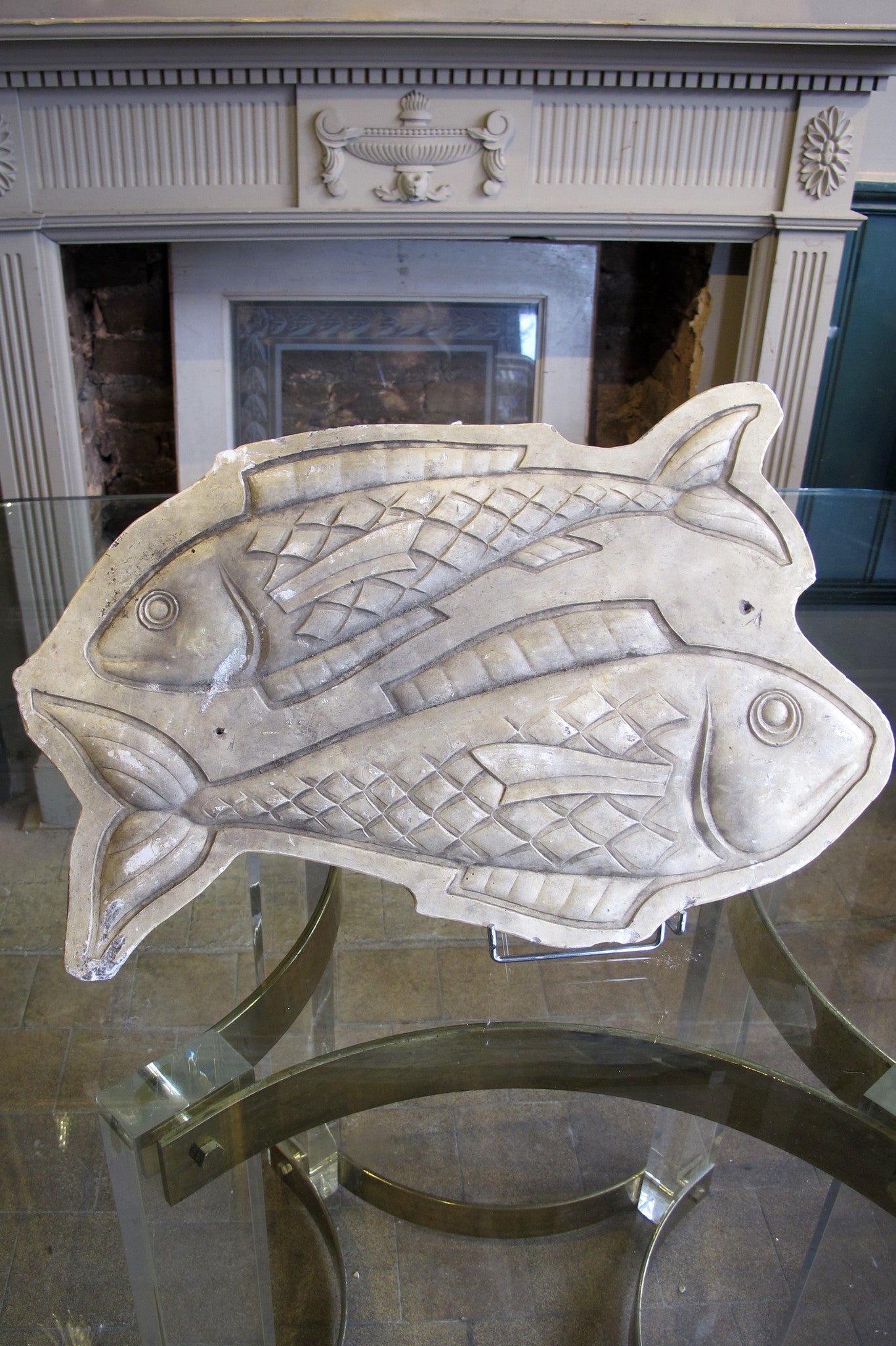 Plaster Mould of fish circa 1930 .
