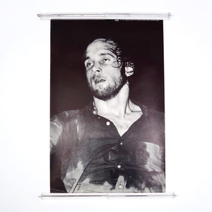 Original black and white 1970's framed poster of Roger Chapman of Family.