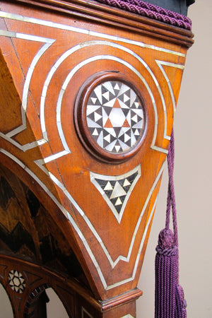 A fine quality late 19th / early 20th  century inlaid Syrian pedestal .