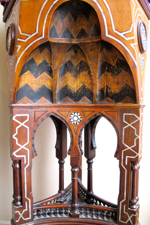 A fine quality late 19th / early 20th  century inlaid Syrian pedestal .
