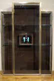 Stepped brass display cabinet