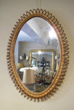 X Set of 5 1950s italian rattan Mirrors