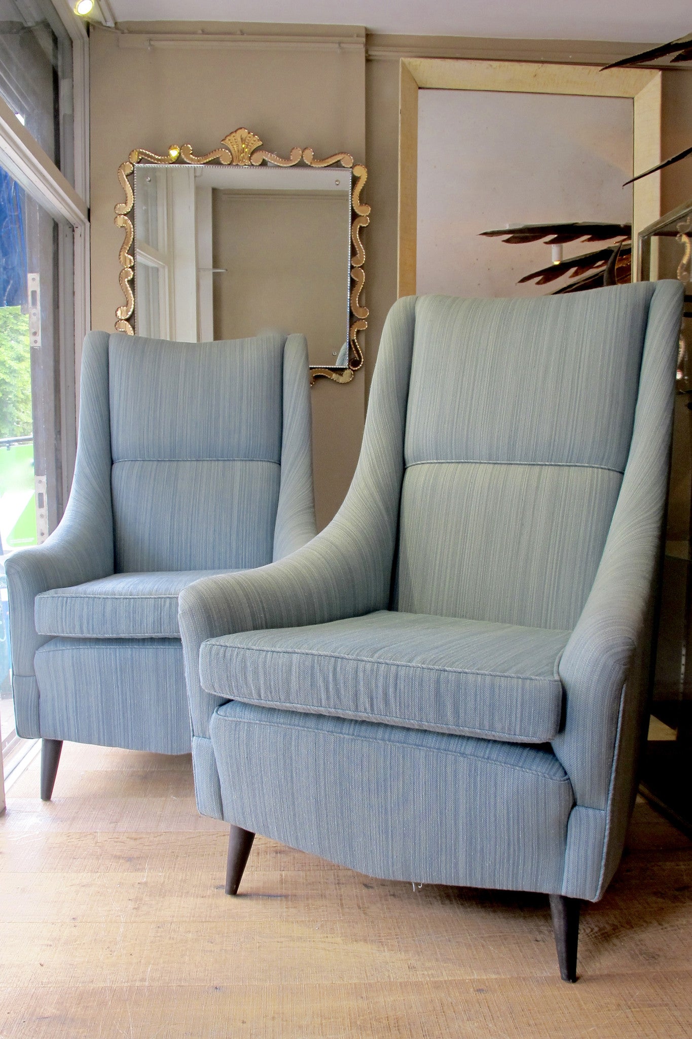X Pair of 1950s Italian armchairs