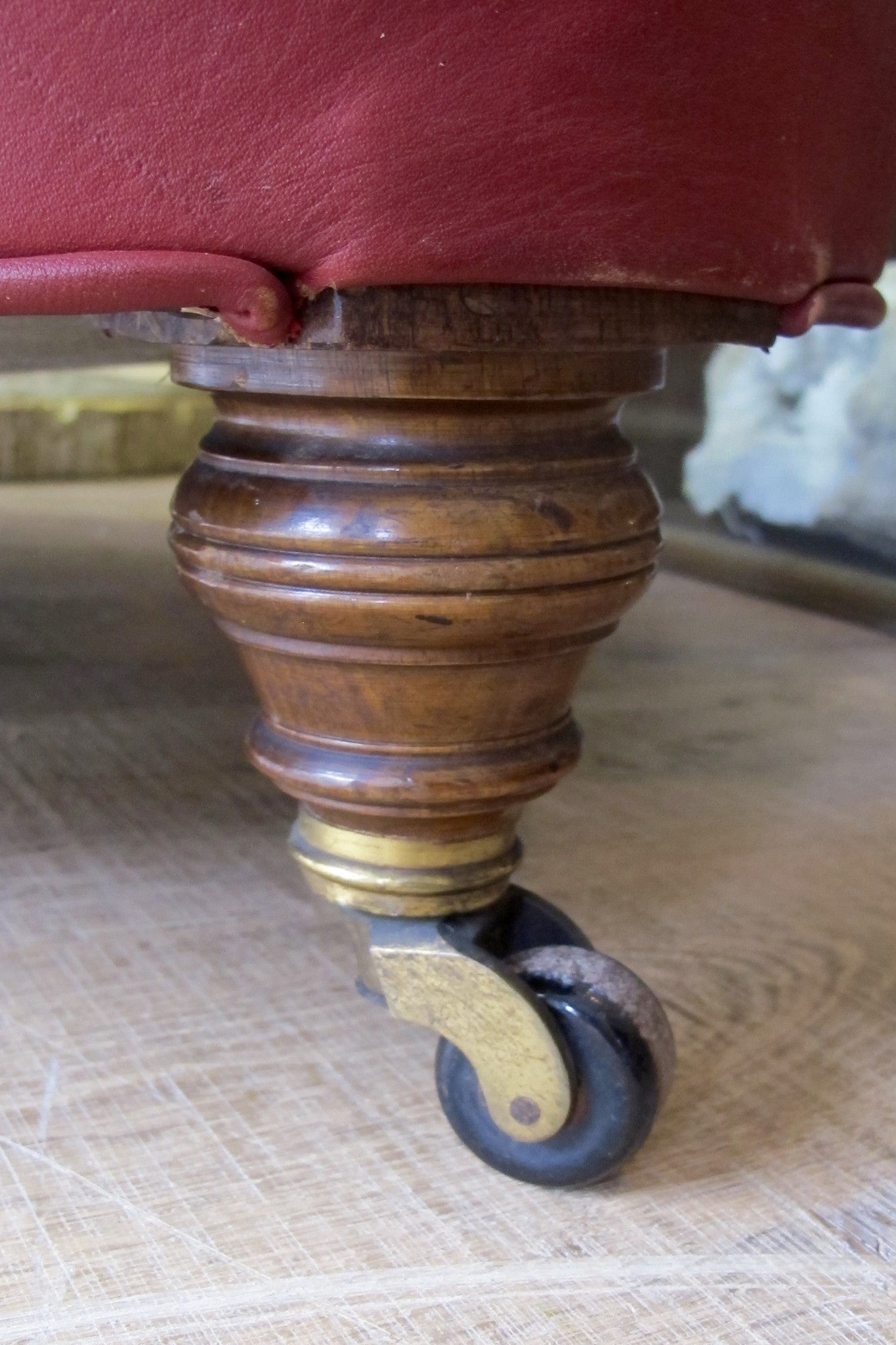 X 19th century Library Armchair